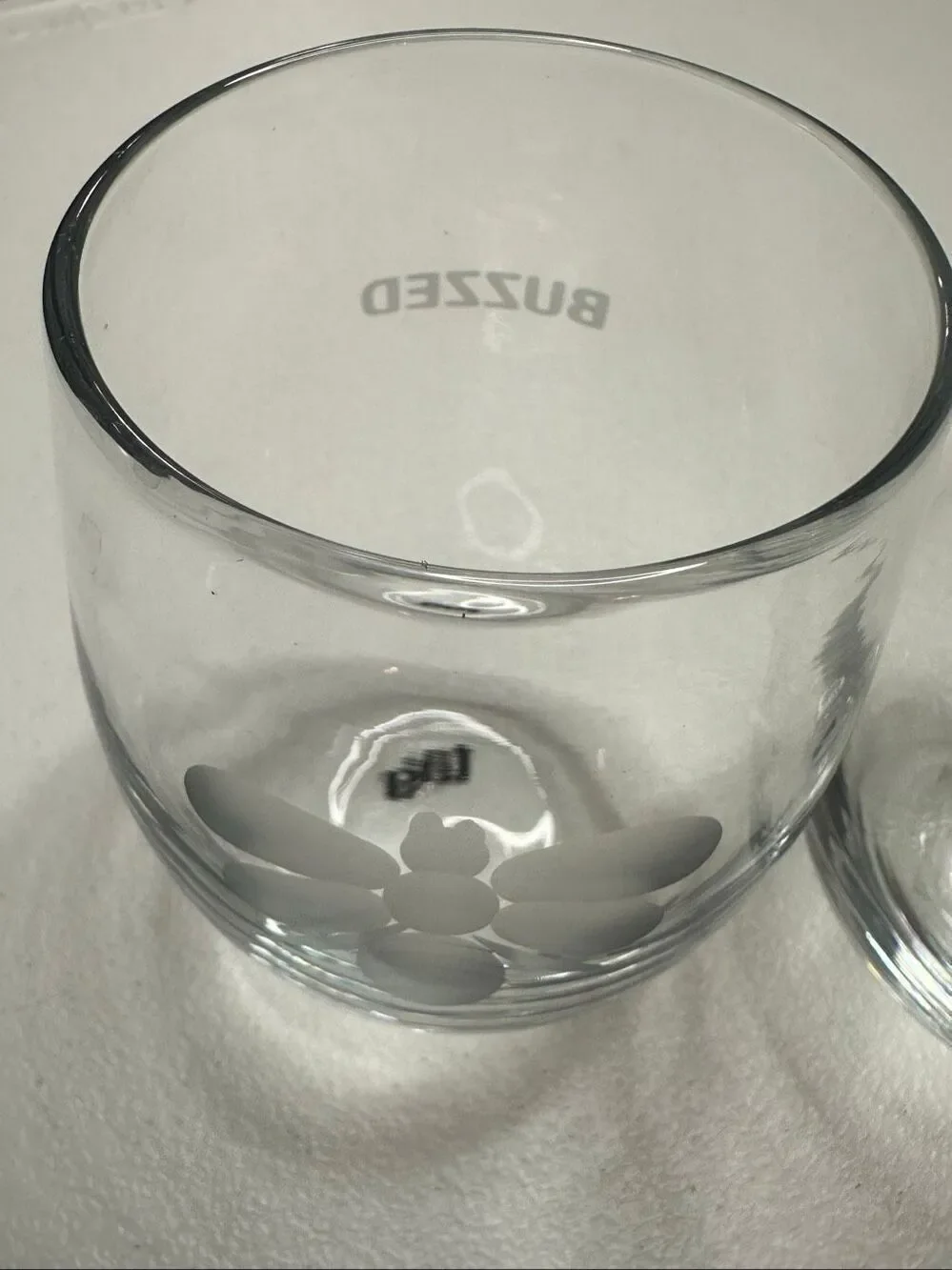TAG Clear Buzzed Stemless Wine Glass Set of 2